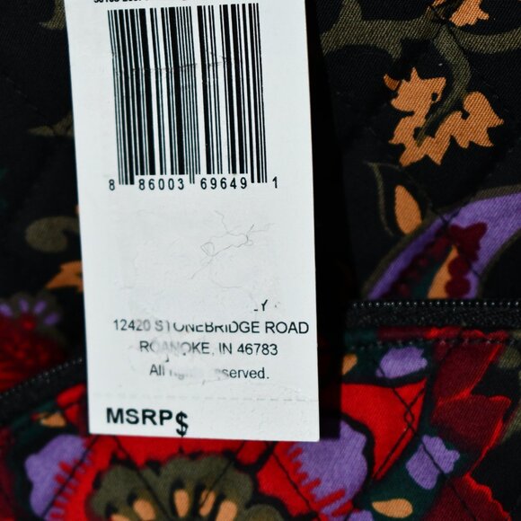 Vera Bradley Bancroft Backpack in Midnight Garden Paisley #50103-20571 NWT